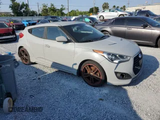 2015 Hyundai Veloster Turbo with VIN KMHTC6AE1FU222528, listed as a Copart auction lot 53470355 with 94,019 mi miles and Salvage title. Bid and sale history available at DreamBid. Image 4.
