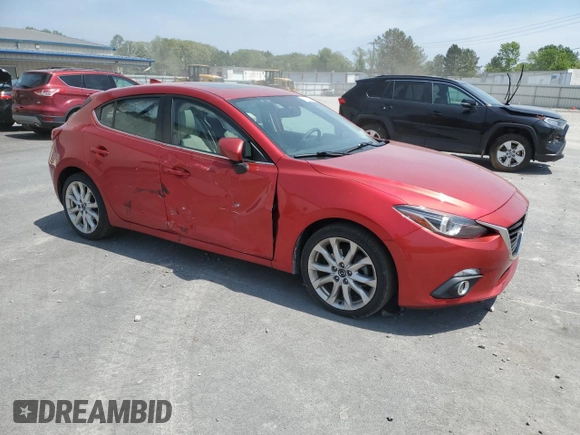 2015 Mazda 3 S Grand Touring with VIN JM1BM1M38F1274301, listed as a Copart auction lot 59513355 with 95,239 mi miles and Salvage title. Bid and sale history available at DreamBid. Image 4.