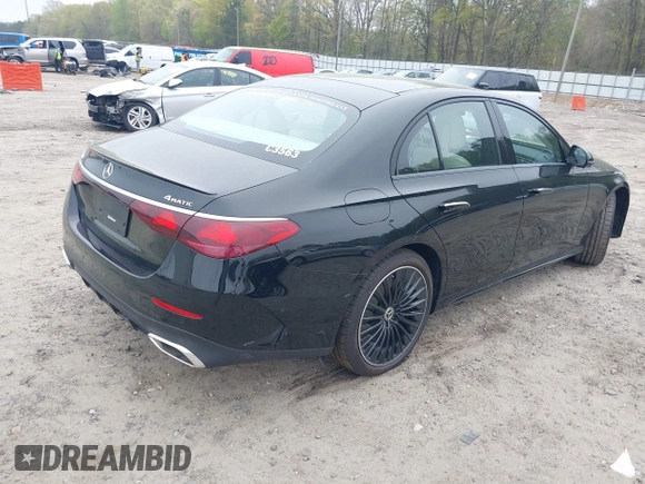 2024 Mercedes-Benz E 350 with VIN W1KLF4HB1RA076865, listed as a IAAI auction lot 41946948 with 1,554 mi miles and . Bid and sale history available at DreamBid. Image 4.