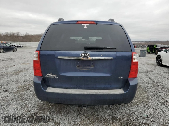 2007 Kia Sedona LX with VIN KNDMB233876171518, listed as a Copart auction lot 44749925 with 60,848 mi miles and Salvage Title. Bid and sale history available at carsss.com. Image 6.