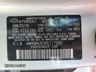 2017 Genesis G80 3.8L with VIN KMHGN4JE9HU177552, listed as a Copart auction lot 68233884 with 72,861 mi miles and Salvage Title. Bid and sale history available at carsss.com. Image 13.