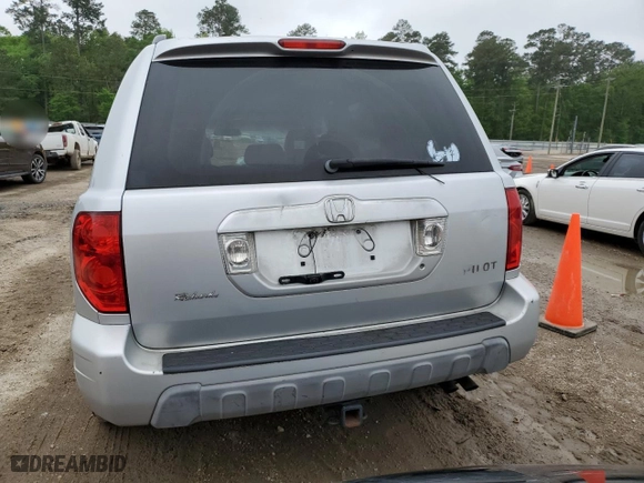 2004 Honda Pilot EX with VIN 2HKYF18564H609898, listed as a Copart auction lot 51265105 with 205,637 mi miles and Salvage Title. Bid and sale history available at carsss.com. Image 6.