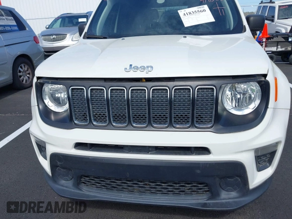2020 Jeep Renegade Sport with VIN ZACNJAAB8LPK96809, listed as a IAAI auction lot 41835560 with 39,067 mi miles and . Bid and sale history available at carsss.com. Image 6.