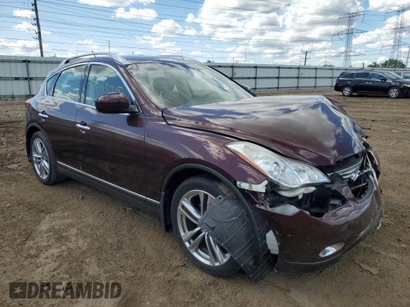 2012 Infiniti EX Journey z VIN JN1AJ0HR9CM450184, wystawiony jako Copart lot #57685715 z przebiegiem Nie podano mil oraz Szkoda całkowita • Salvage title. Historia ofert i sprzedaży dostępna na DreamBid. Obrazek 4.