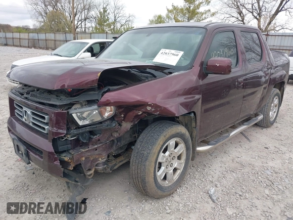 2008 Honda Ridgeline RTL with VIN 2HJYK16558H511163, listed as a IAAI auction lot 42037960 with 191,456 mi miles. Bid and sale history available at carsss.com. Image 6.
