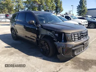 2023 Kia Telluride SX X-Line with VIN 5XYP5DGC8PG333753, listed as a Copart auction lot 43980934 with 12,673 mi miles and Salvage title. Bid and sale history available at DreamBid. Image 4.