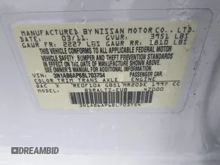 2011 Nissan Sentra SR with VIN 3N1AB6AP6BL703754, listed as a IAAI auction lot 41721630 with 203,676 mi miles and . Bid and sale history available at DreamBid. Image 9.