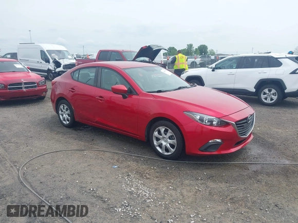 2015 Mazda 3 i Sport with VIN 3MZBM1U73FM194360, listed as a IAAI auction lot 42063614 with 122,293 mi miles. Bid and sale history available at carsss.com. Image 1.