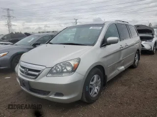 2007 Honda Odyssey EX z VIN 5FNRL38427B406431, wystawiony jako Copart lot #58650585 z przebiegiem 208 801 mil mil oraz Szkoda całkowita • Salvage title. Historia ofert i sprzedaży dostępna na DreamBid. Obrazek 1.