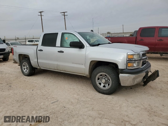 2014 Chevrolet Silverado 1500 Work Truck with VIN 3GCUKPECXEG302616, listed as a Copart auction lot 84420954 with 0 mi miles and Salvage Title. Bid and sale history available at carsss.com. Image 4.