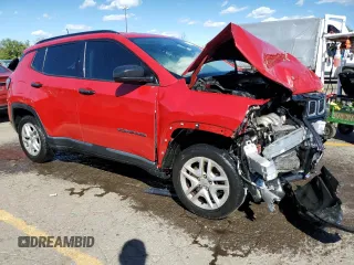 2017 Jeep Compass Sport with VIN 3C4NJCAB2HT658261, listed as a Copart auction lot 75200444 with Not Provided miles and Salvage Title. Bid and sale history available at carsss.com. Image 4.