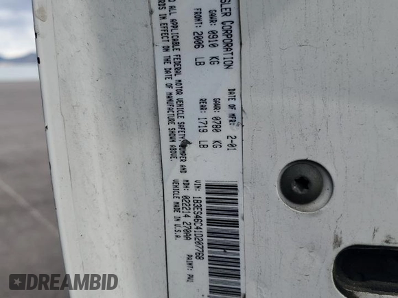 2001 Dodge Neon Highline z VIN 1B3ES46C41D207768, wystawiony jako Copart lot #71912564 z przebiegiem 198 221 mil mil oraz Szkoda całkowita • Salvage title. Historia ofert i sprzedaży dostępna na DreamBid. Obrazek 14.