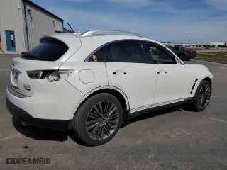 2017 Infiniti QX70 with VIN JN8CS1MW6HM411617, listed as a Copart auction lot 48076265 with 51,482 mi miles and Salvage Title. Bid and sale history available at carsss.com. Image 3.