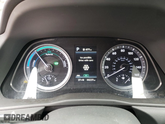 2021 Hyundai Sonata Hybrid Blue with VIN KMHL24JJ3MA031471, listed as a Copart auction lot 45095423 with 44,237 mi miles. Bid and sale history available at carsss.com. Image 9.