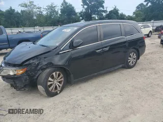2014 Honda Odyssey EX-L with VIN 5FNRL5H68EB098207, listed as a Copart auction lot 66700024 with 161,701 mi miles and Salvage Title. Bid and sale history available at DreamBid. Image 1.