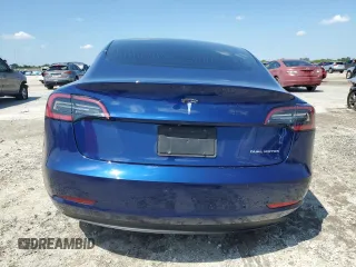 2020 Tesla Model 3 Long Range with VIN 5YJ3E1EB4LF744575, listed as a Copart auction lot 50202375 with 61,357 mi miles and Salvage Title. Bid and sale history available at carsss.com. Image 6.