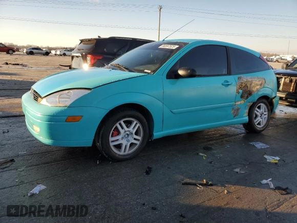 2000 Ford Focus ZX3 with VIN 3FAHP3131YR213601, listed as a Copart auction lot 88597525 with 134,724 mi miles and Salvage title. Bid and sale history available at DreamBid. Image 1.