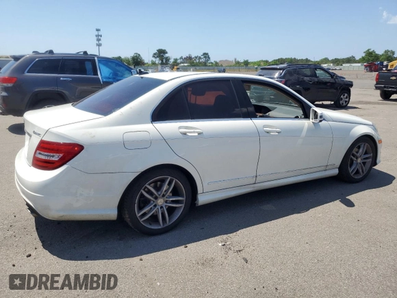 2012 Mercedes-Benz C 300 Sport with VIN WDDGF8BBXCA711039, listed as a Copart auction lot 61417975 with 131,692 mi miles and Salvage title. Bid and sale history available at DreamBid. Image 3.