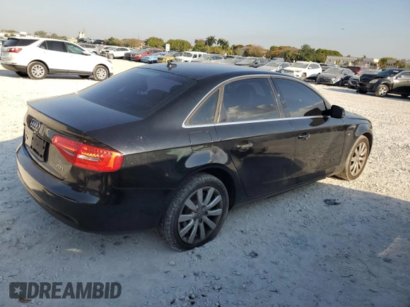 2013 Audi A4 Premium with VIN WAUAFAFL8DN011148, listed as a Copart auction lot 53547775 with 89,605 mi miles and Clean Title. Bid and sale history available at carsss.com. Image 3.