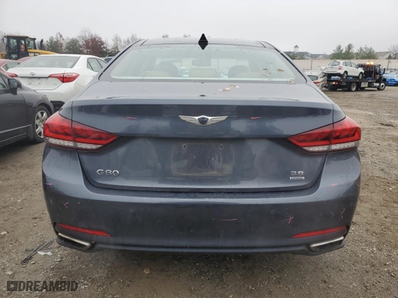 2017 Genesis G80 3.8L with VIN KMHGN4JE5HU174437, listed as a Copart auction lot 83937144 with 92,551 mi miles and Salvage Title. Bid and sale history available at carsss.com. Image 6.