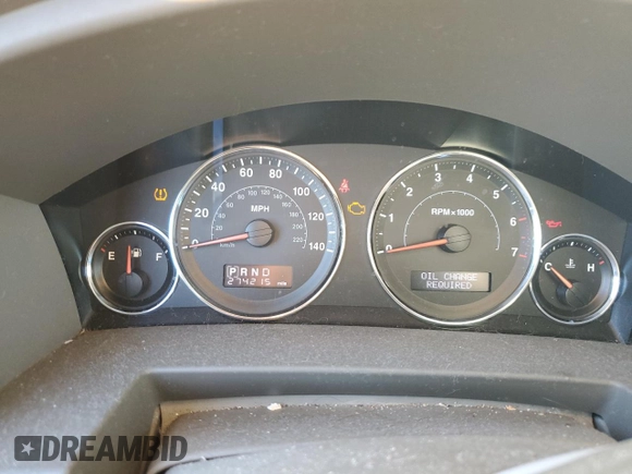 2008 Jeep Commander Sport with VIN 1J8HG48K38C124617, listed as a Copart auction lot 74362374 with 274,215 mi miles and Clean Title. Bid and sale history available at carsss.com. Image 9.