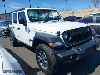 2024 Jeep Wrangler Willys with VIN 1C4PJXDN7RW104649, listed as a IAAI auction lot 41855892 with 16,762 mi miles. Bid and sale history available at carsss.com. Image 1.