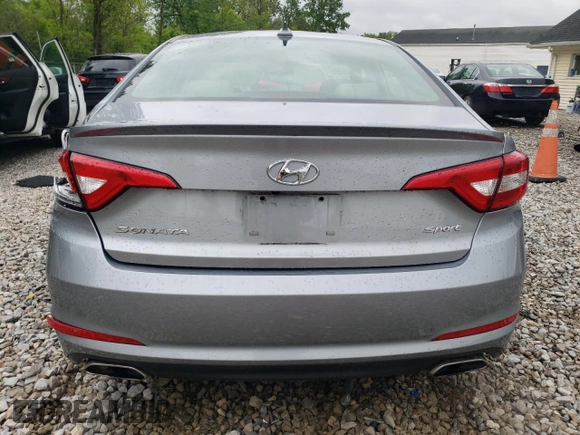 2015 Hyundai Sonata Sport with VIN 5NPE34AF3FH072555, listed as a Copart auction lot 58153545 with 128,180 mi miles and Salvage title. Bid and sale history available at DreamBid. Image 6.