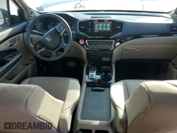 2022 Honda Pilot Touring 7-Passenger with VIN 5FNYF5H65NB011768, listed as a Copart auction lot 74134503 with 27,517 mi miles and Salvage title. Bid and sale history available at DreamBid. Image 8.