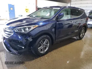 2018 Hyundai Santa Fe 2.4L z VIN 5XYZTDLB4JG553894, wystawiony jako Copart lot #56859585 z przebiegiem 97 313 mil mil oraz Szkoda całkowita • Salvage title. Historia ofert i sprzedaży dostępna na DreamBid. Obrazek 1.