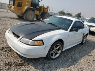 2000 Ford Mustang with VIN 1FAFP4044YF252753, listed as a Copart auction lot 89088705 with 0 mi miles and Salvage Title. Bid and sale history available at carsss.com. Image 1.