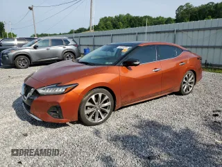 2020 Nissan Maxima Platinum with VIN 1N4AA6FV7LC365422, listed as a Copart auction lot 54913205 with 81,000 mi miles and Salvage title. Bid and sale history available at DreamBid. Image 1.