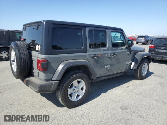 2018 Jeep Wrangler Unlimited Sport with VIN 1C4HJXDG9JW239352, listed as a Copart auction lot 60150475 with 53,697 mi miles and Salvage title. Bid and sale history available at DreamBid. Image 3.