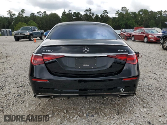 2023 Mercedes-Benz S-Class S 580 with VIN W1K6G7GB6PA210974, listed as a Copart auction lot 70876674 with 5,756 mi miles and Salvage Title. Bid and sale history available at carsss.com. Image 6.