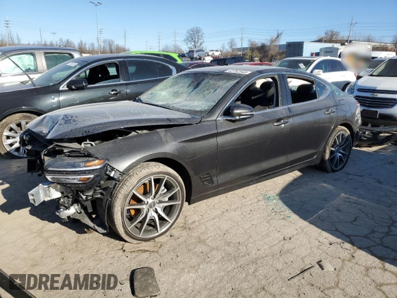 2023 Genesis G70 2.0T with VIN KMTG34TA6PU129298, listed as a Copart auction lot 42752545 with 26,663 mi miles and Non Repairable. Bid and sale history available at DreamBid. Image 1.
