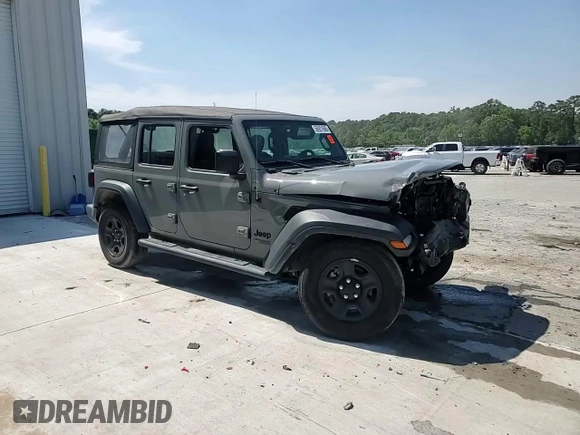 2021 Jeep Wrangler Unlimited Sport S with VIN 1C4HJXDG1MW730308, listed as a Copart auction lot 56921685 with 28,391 mi miles and Salvage title. Bid and sale history available at DreamBid. Image 14.