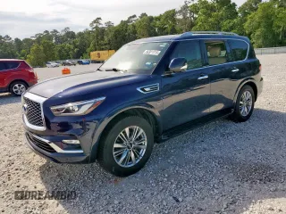 2018 Infiniti QX80 with VIN JN8AZ2NF0J9662021, listed as a Copart auction lot 56381815 with 148,732 mi miles and Salvage title. Bid and sale history available at DreamBid. Image 1.