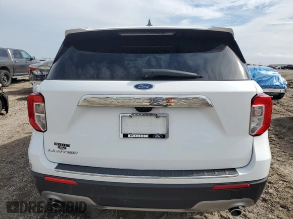 2022 Ford Explorer Limited with VIN 1FMSK7FH0NGA56278, listed as a Copart auction lot 47130335 with 64,514 mi miles and Salvage Title. Bid and sale history available at carsss.com. Image 6.