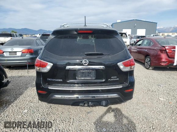 2015 Nissan Pathfinder SV with VIN 5N1AR2MM2FC664368, listed as a Copart auction lot 59868675 with 197,522 mi miles and Salvage title. Bid and sale history available at DreamBid. Image 6.