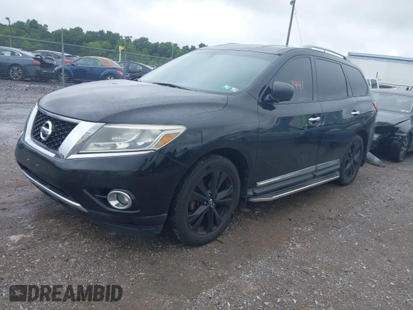 2014 Nissan Pathfinder S with VIN 5N1AR2MMXEC616504, listed as a IAAI auction lot 42501441 with 198,418 mi miles and . Bid and sale history available at DreamBid. Image 2.
