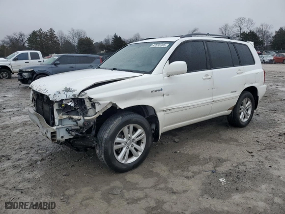 2007 Toyota Highlander Hybrid w/3rd Row with VIN JTEDW21A570020561, listed as a Copart auction lot 42595395 with 205,703 mi miles and Salvage Title. Bid and sale history available at carsss.com. Image 1.