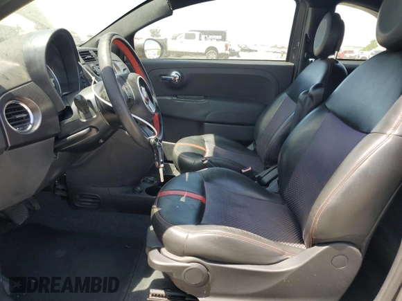 2015 FIAT 500e with VIN 3C3CFFGE0FT598221, listed as a Copart auction lot 62610385 with 54,496 mi miles and Clean title. Bid and sale history available at DreamBid. Image 7.