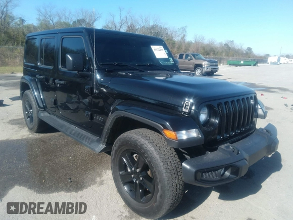 2023 Jeep Wrangler Sahara with VIN 1C4HJXEN9PW624996, listed as a IAAI auction lot 41132256 with 20,980 mi miles. Bid and sale history available at carsss.com. Image 1.