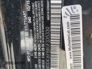 2016 Mercedes-Benz E-Class E 400 with VIN WDDKJ6FB8GF335330, listed as a Copart auction lot 78081284 with 125,414 mi miles and Salvage Title. Bid and sale history available at carsss.com. Image 14.