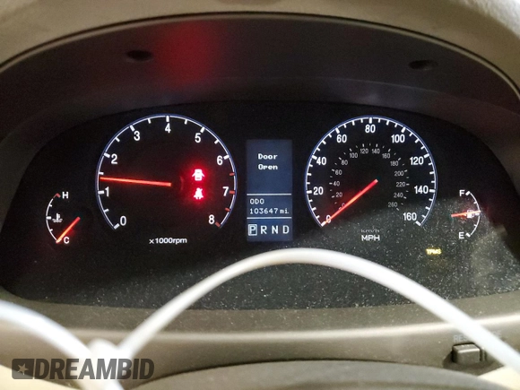 2009 Hyundai Azera GLS with VIN KMHFC46D89A349297, listed as a Copart auction lot 85777694 with 103,647 mi miles and Salvage title. Bid and sale history available at DreamBid. Image 9.