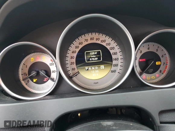 2012 Mercedes-Benz C 300 Sport with VIN WDDGF8BB5CR206561, listed as a Copart auction lot 51361165 with 97,539 mi miles and Salvage Title. Bid and sale history available at DreamBid. Image 9.