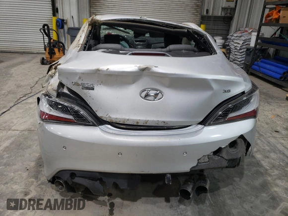 2012 Hyundai Genesis Coupe Grand Touring with VIN KMHHU6KH2CU067995, listed as a Copart auction lot 45099645 with 110,624 mi miles and Non repairable. Bid and sale history available at DreamBid. Image 6.