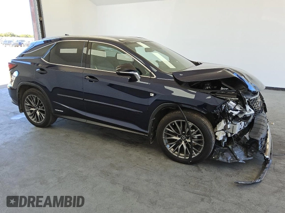2022 Lexus RX with VIN 2T2YGMDA5NC087783, listed as a Copart auction lot 71532024 with 27,628 mi miles and Salvage Title. Bid and sale history available at carsss.com. Image 4.