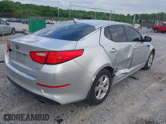 2015 Kia Optima LX with VIN 5XXGM4A78FG512103, listed as a IAAI auction lot 42144352 with 91,268 mi miles and . Bid and sale history available at carsss.com. Image 4.
