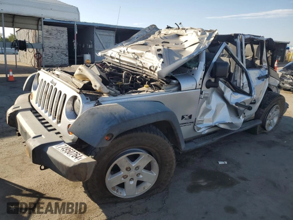 2008 Jeep Wrangler Unlimited X with VIN 1J4GB391X8L515128, listed as a Copart auction lot 74950764 with 188,884 mi miles and Salvage Title. Bid and sale history available at DreamBid. Image 1.
