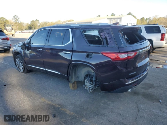2018 Chevrolet Traverse Premier with VIN 1GNERKKW9JJ277127, listed as a Copart auction lot 49615235 with 142,383 mi miles and Non Repairable. Bid and sale history available at carsss.com. Image 2.